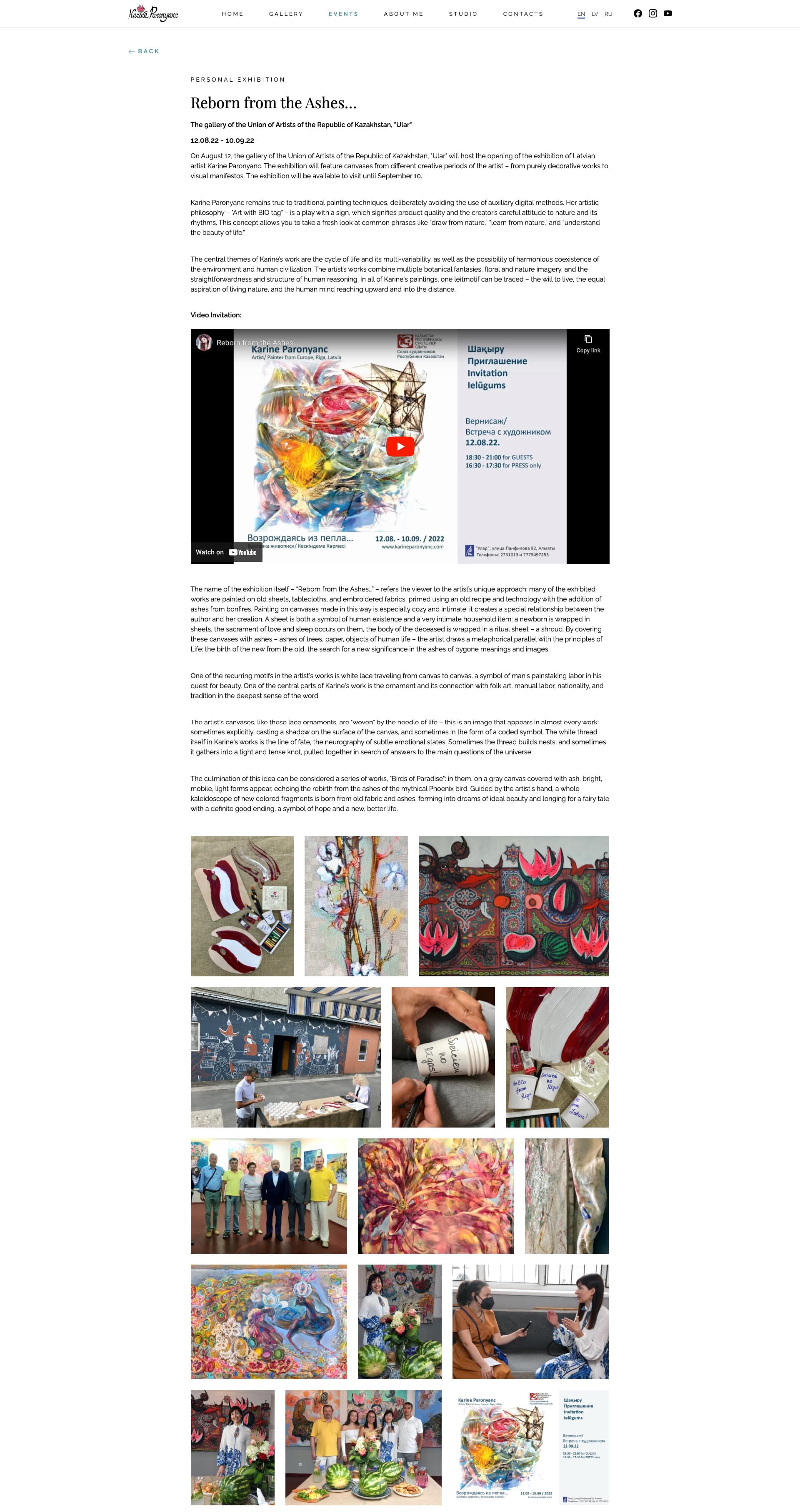 News and exhibitions page